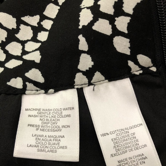 Jones New York Maxi Skirt Cotton 14W Black Batik. Floral A-Line - Picture 7 of 7